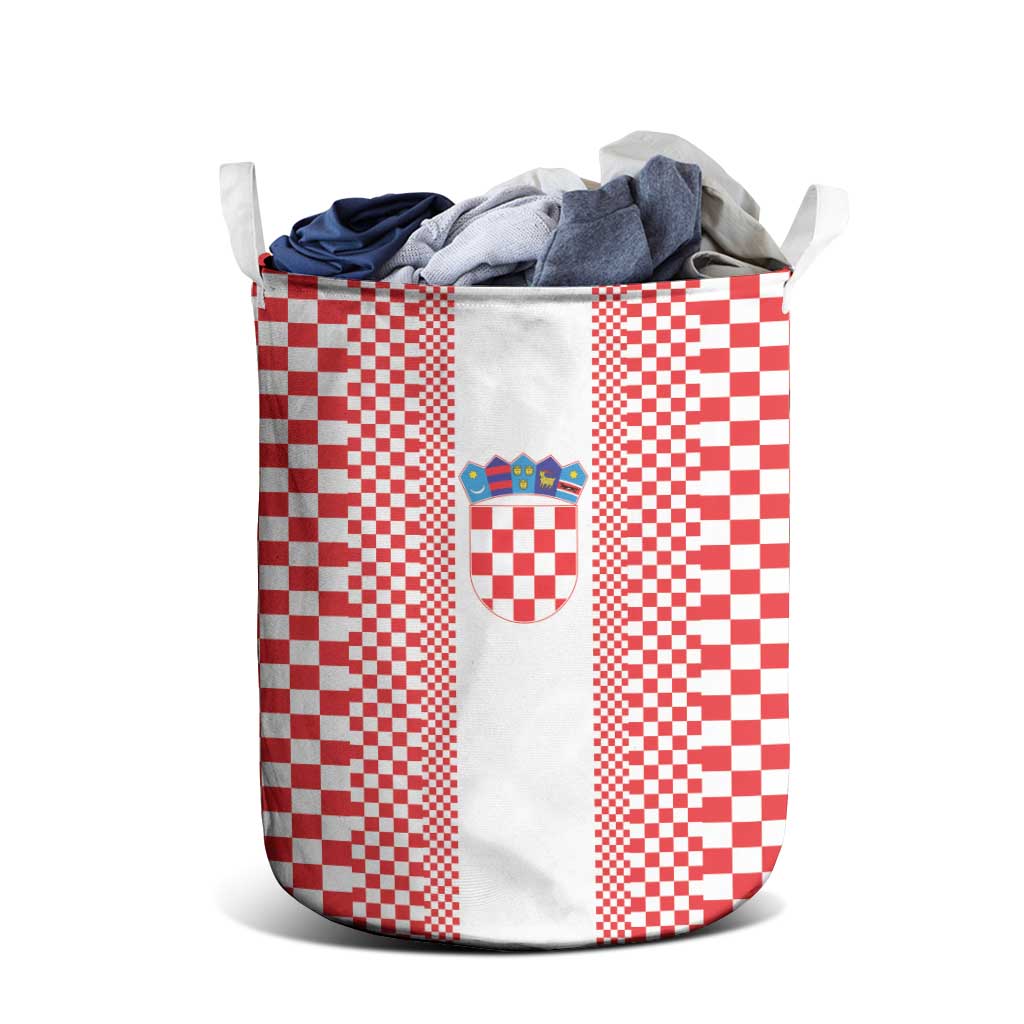Croatia Football Laundry Basket Vatreni Hrvatska Sporty Style - Wonder Print Shop