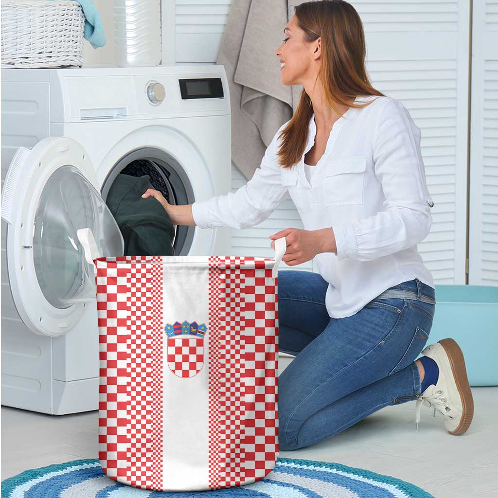 Croatia Football Laundry Basket Vatreni Hrvatska Sporty Style - Wonder Print Shop