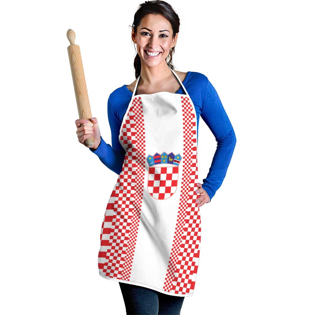 Croatia Football Apron Vatreni Hrvatska Sporty Style - Wonder Print Shop