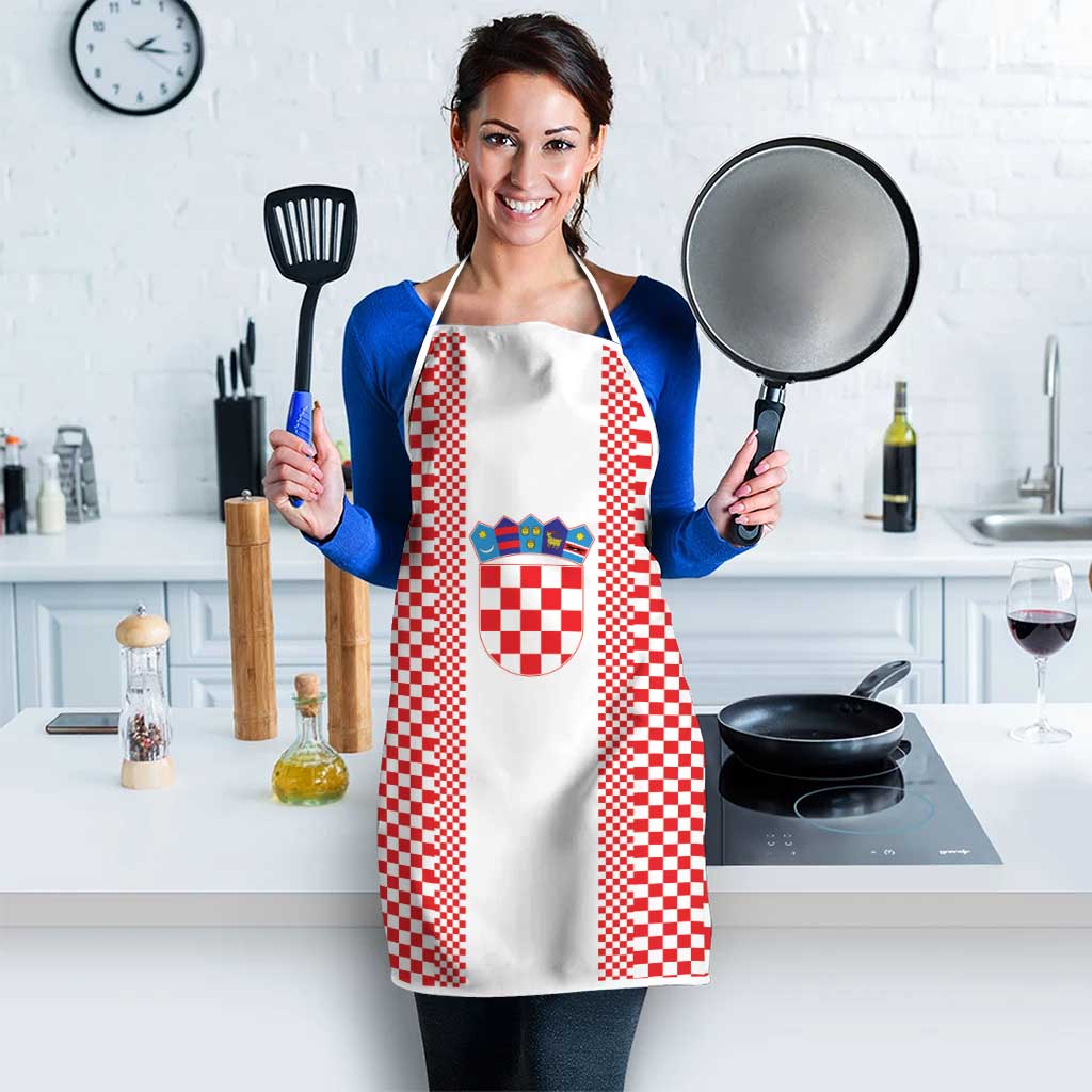 Croatia Football Apron Vatreni Hrvatska Sporty Style - Wonder Print Shop