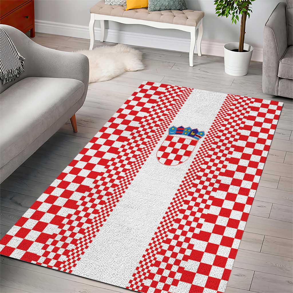 Croatia Football Area Rug Vatreni Hrvatska Sporty Style - Wonder Print Shop