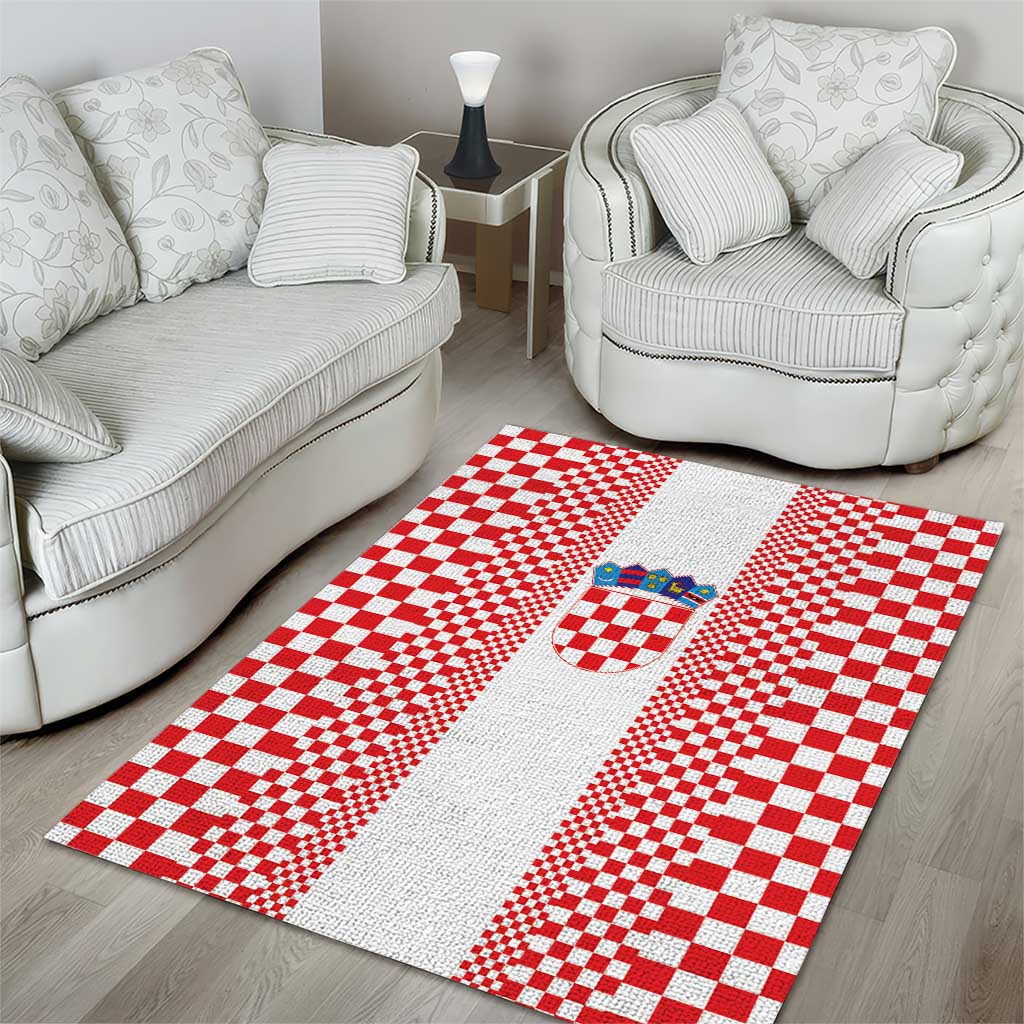 Croatia Football Area Rug Vatreni Hrvatska Sporty Style - Wonder Print Shop