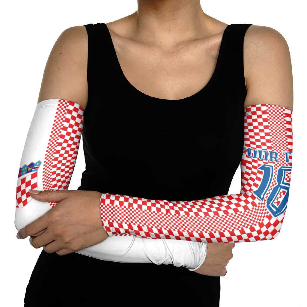 Custom Croatia Football Arm Sleeves Vatreni Hrvatska Sporty Style - Wonder Print Shop