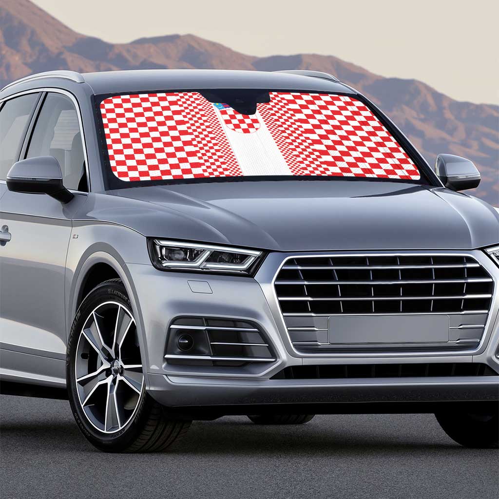 Croatia Football Auto Sun Shade Vatreni Hrvatska Sporty Style - Wonder Print Shop