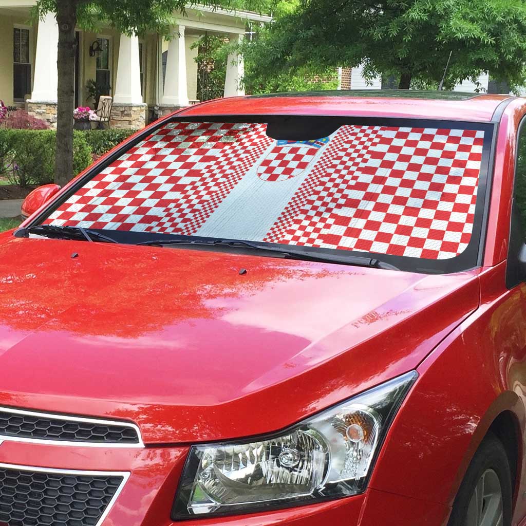 Croatia Football Auto Sun Shade Vatreni Hrvatska Sporty Style - Wonder Print Shop