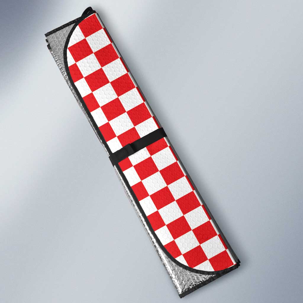 Croatia Football Auto Sun Shade Vatreni Hrvatska Sporty Style - Wonder Print Shop