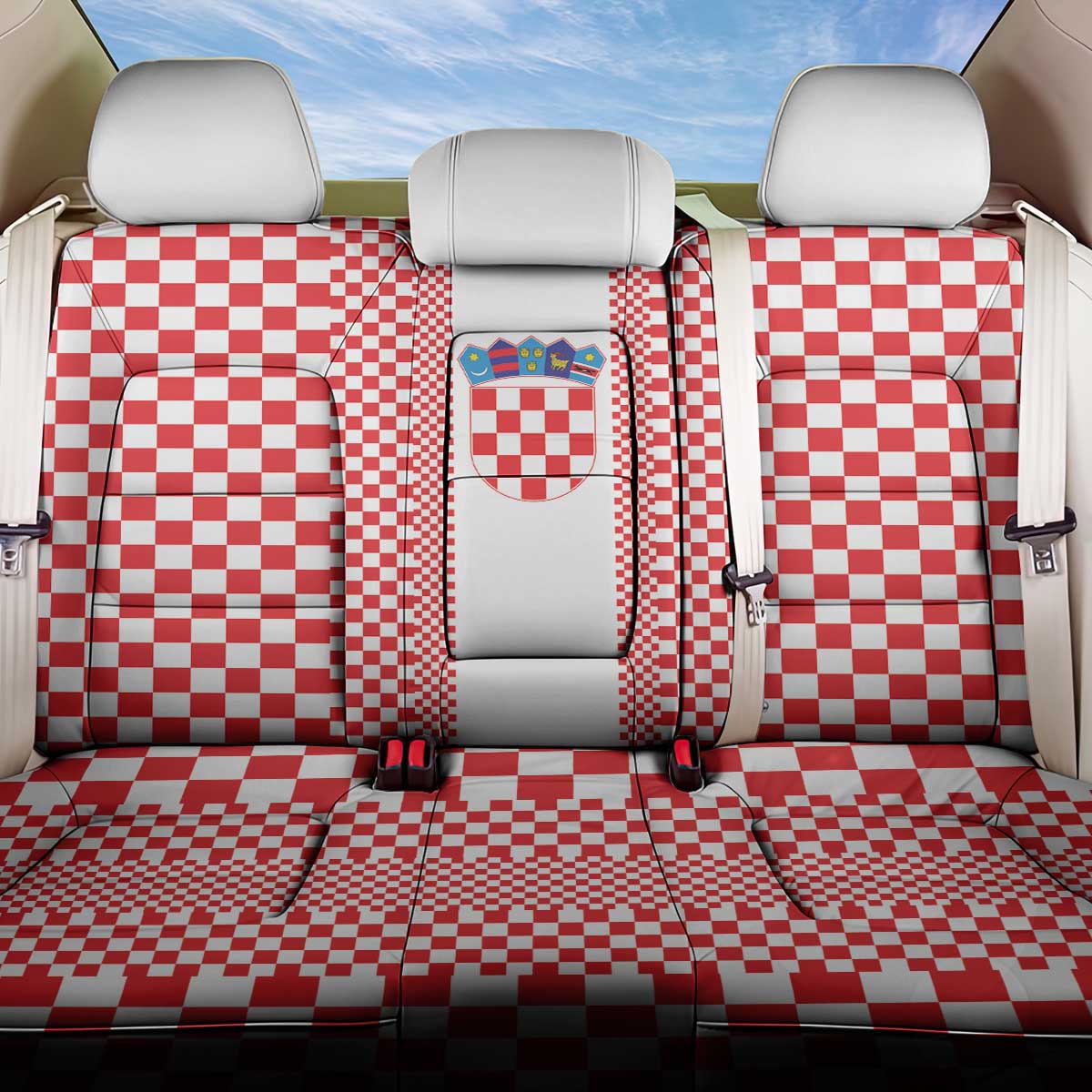 Croatia Football Back Car Seat Cover Vatreni Hrvatska Sporty Style - Wonder Print Shop