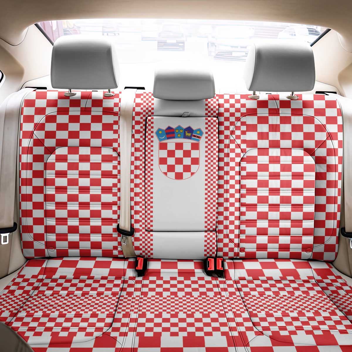 Croatia Football Back Car Seat Cover Vatreni Hrvatska Sporty Style - Wonder Print Shop