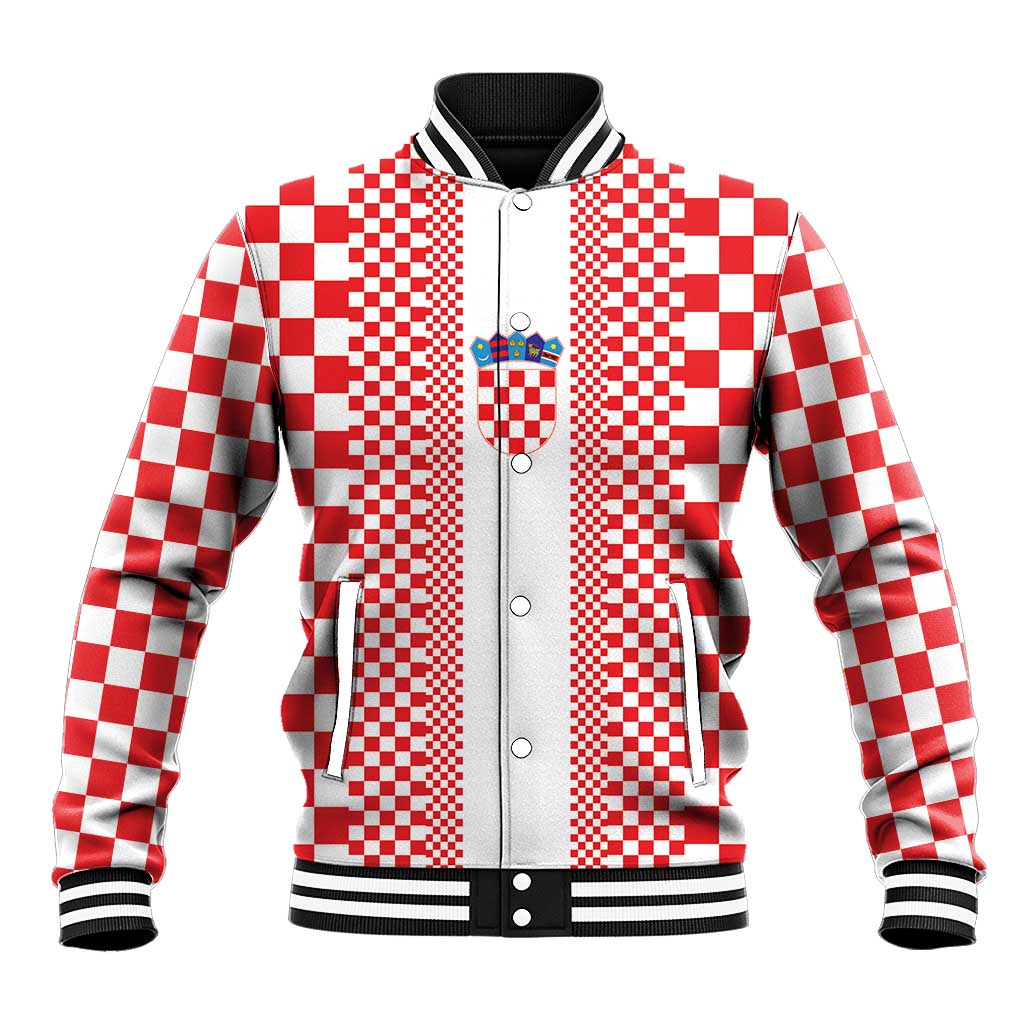 Custom Croatia Football Baseball Jacket Vatreni Hrvatska Sporty Style - Wonder Print Shop