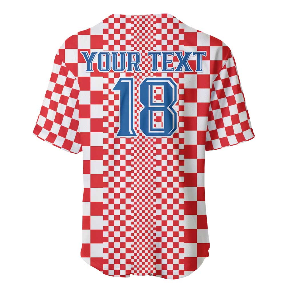 Custom Croatia Football Baseball Jersey Vatreni Hrvatska Sporty Style - Wonder Print Shop