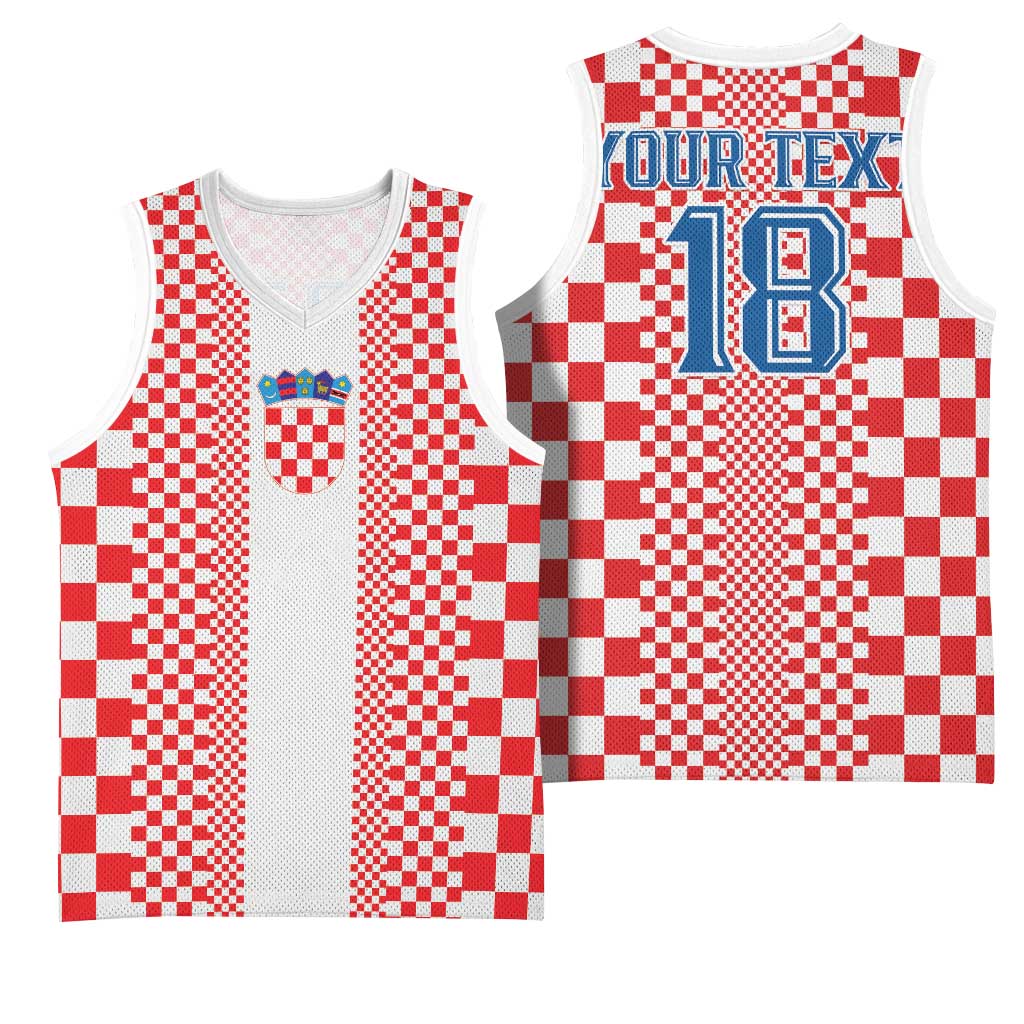 Custom Croatia Football Basketball Jersey Vatreni Hrvatska Sporty Style - Wonder Print Shop