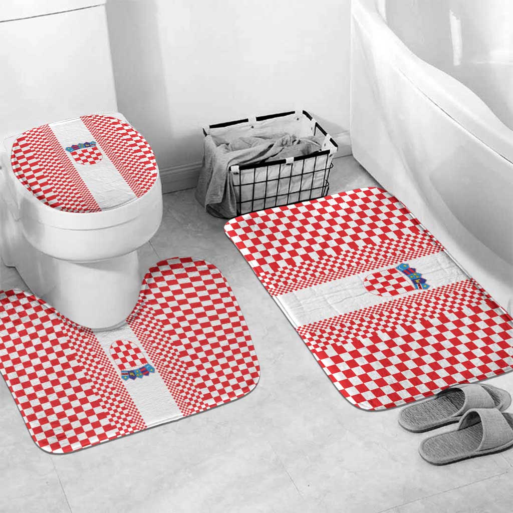 Croatia Football Bathroom Set Vatreni Hrvatska Sporty Style - Wonder Print Shop