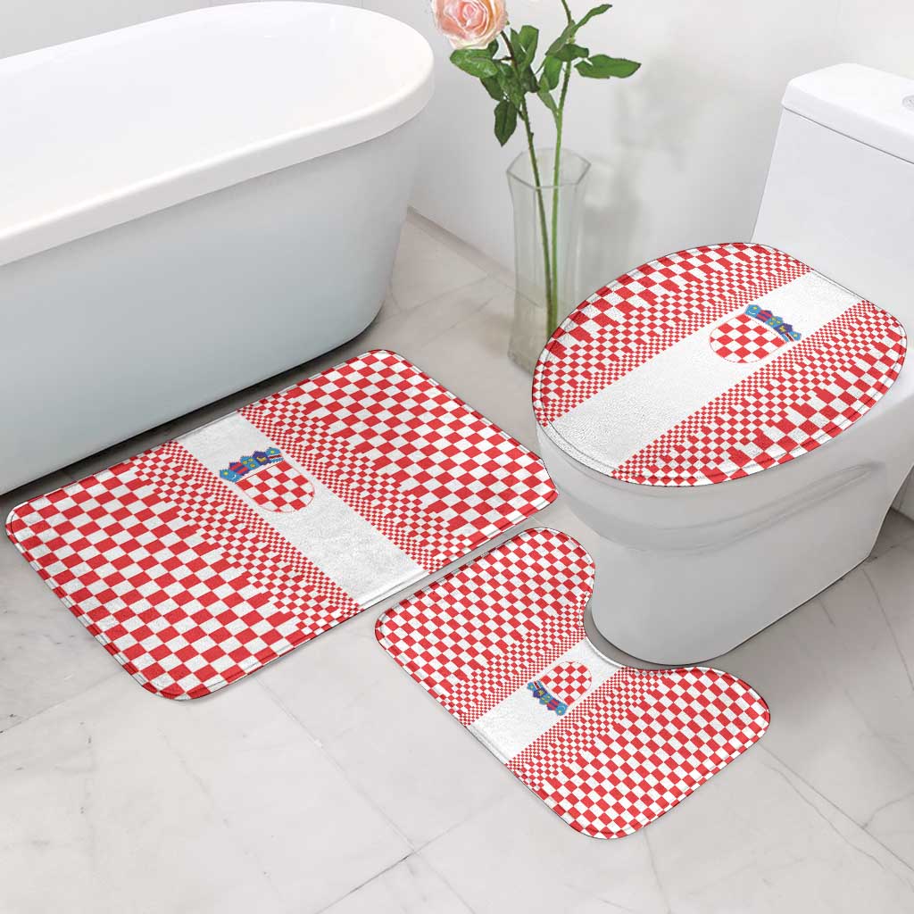 Croatia Football Bathroom Set Vatreni Hrvatska Sporty Style - Wonder Print Shop