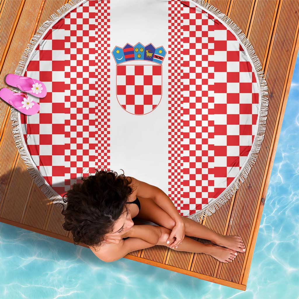 Croatia Football Beach Blanket Vatreni Hrvatska Sporty Style - Wonder Print Shop