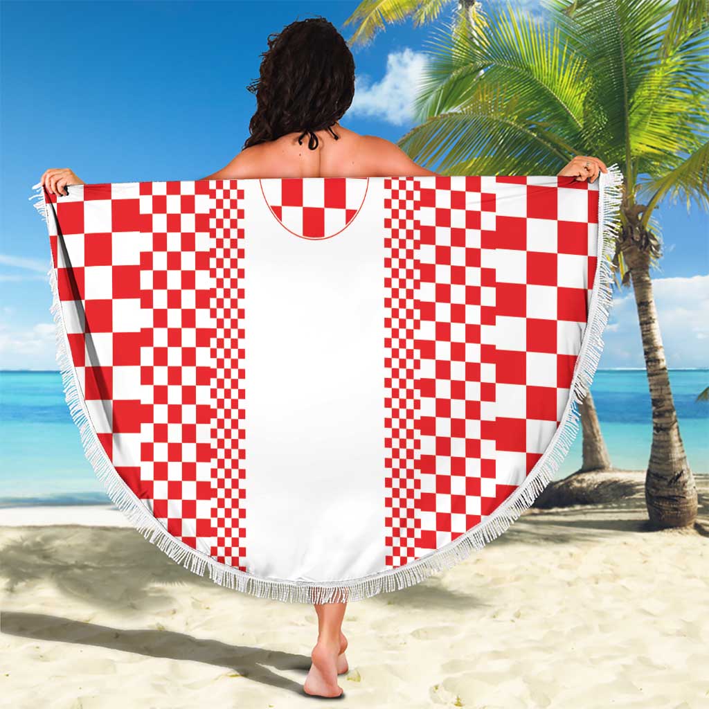 Croatia Football Beach Blanket Vatreni Hrvatska Sporty Style - Wonder Print Shop