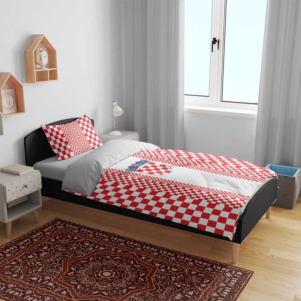 Croatia Football Bedding Set Vatreni Hrvatska Sporty Style - Wonder Print Shop