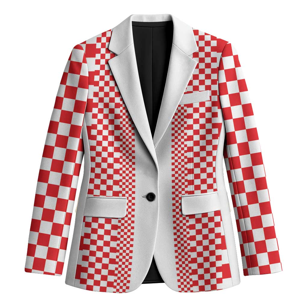 Custom Croatia Football Blazer Vatreni Hrvatska Sporty Style - Wonder Print Shop