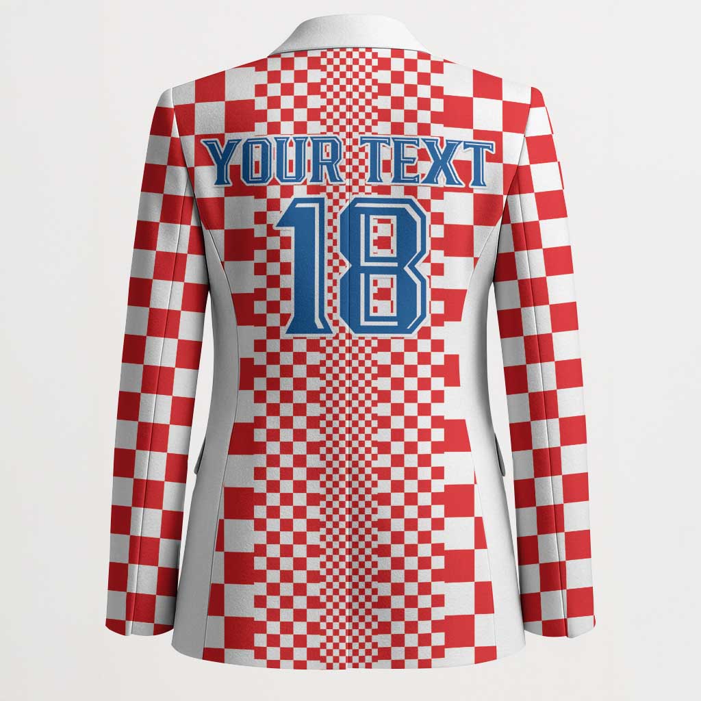 Custom Croatia Football Blazer Vatreni Hrvatska Sporty Style - Wonder Print Shop