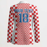 Custom Croatia Football Blazer Vatreni Hrvatska Sporty Style - Wonder Print Shop