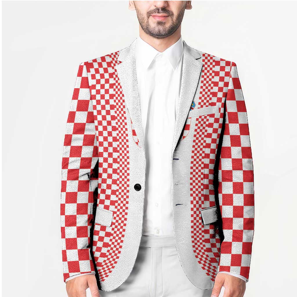 Custom Croatia Football Blazer Vatreni Hrvatska Sporty Style - Wonder Print Shop