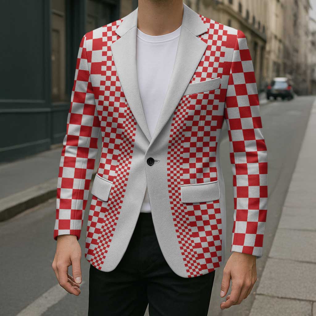 Custom Croatia Football Blazer Vatreni Hrvatska Sporty Style - Wonder Print Shop