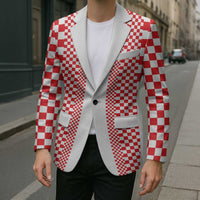 Custom Croatia Football Blazer Vatreni Hrvatska Sporty Style - Wonder Print Shop