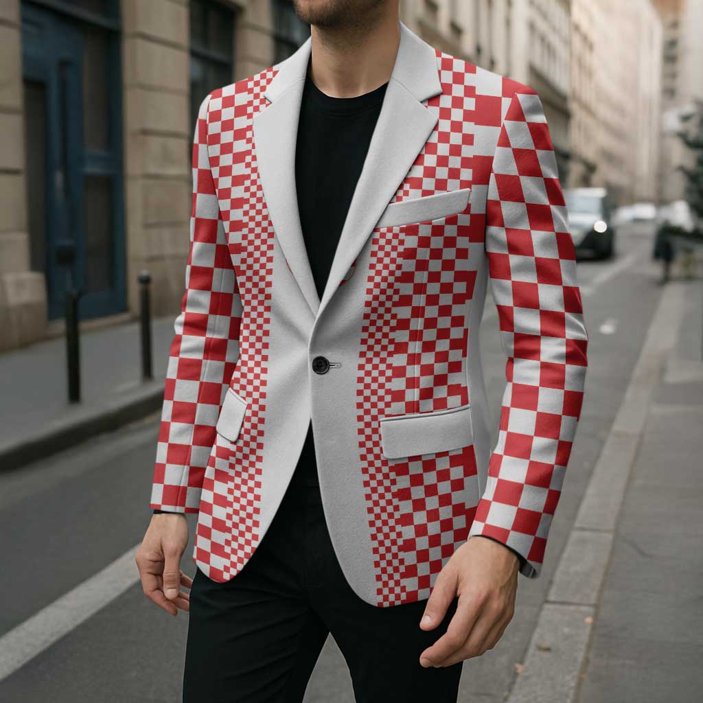 Custom Croatia Football Blazer Vatreni Hrvatska Sporty Style - Wonder Print Shop