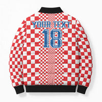 Custom Croatia Football Bomber Puffer Jacket Vatreni Hrvatska Sporty Style - Wonder Print Shop