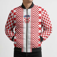 Custom Croatia Football Bomber Puffer Jacket Vatreni Hrvatska Sporty Style - Wonder Print Shop