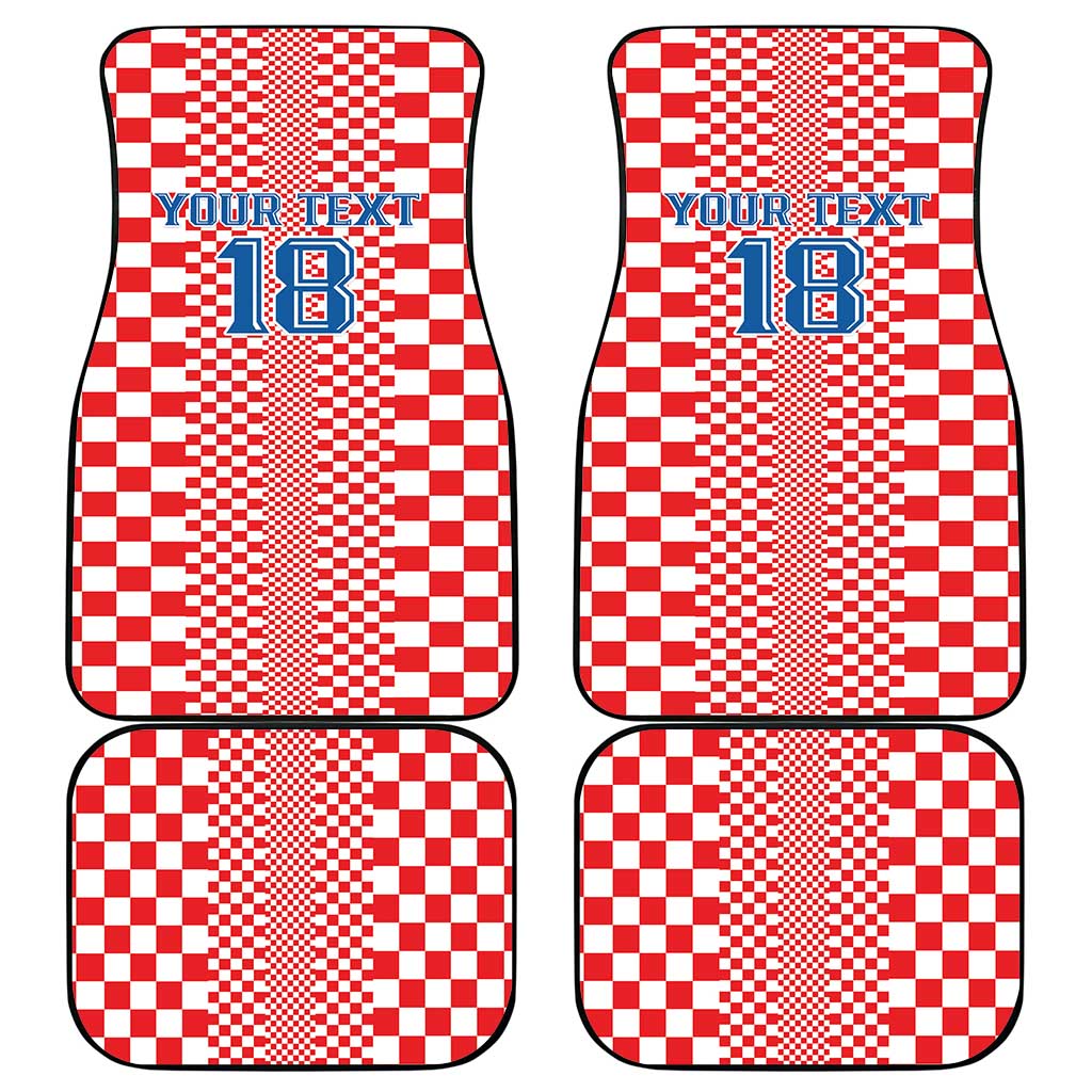 Custom Croatia Football Car Mats Vatreni Hrvatska Sporty Style - Wonder Print Shop