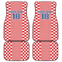 Custom Croatia Football Car Mats Vatreni Hrvatska Sporty Style - Wonder Print Shop