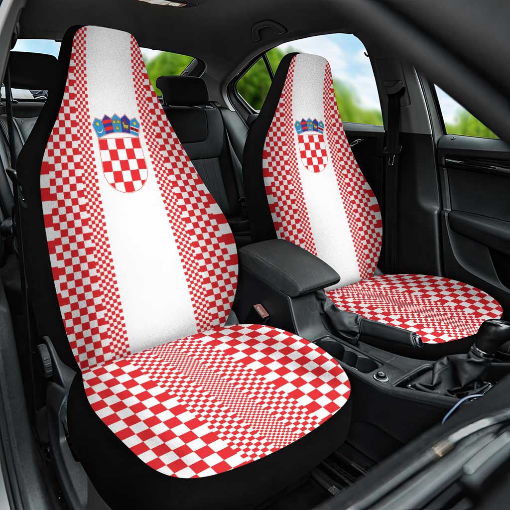 Croatia Football Car Seat Cover Vatreni Hrvatska Sporty Style - Wonder Print Shop