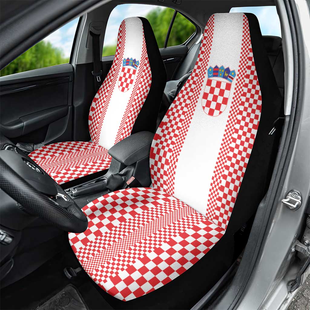 Croatia Football Car Seat Cover Vatreni Hrvatska Sporty Style - Wonder Print Shop