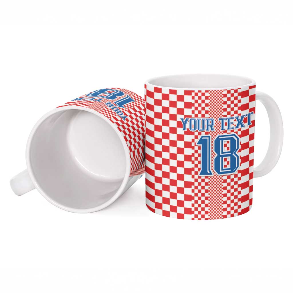 Custom Croatia Football Ceramic Mug Vatreni Hrvatska Sporty Style - Wonder Print Shop