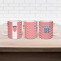 Custom Croatia Football Ceramic Mug Vatreni Hrvatska Sporty Style - Wonder Print Shop