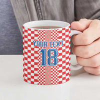 Custom Croatia Football Ceramic Mug Vatreni Hrvatska Sporty Style - Wonder Print Shop