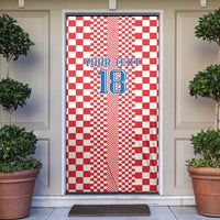 Custom Croatia Football Door Cover Vatreni Hrvatska Sporty Style - Wonder Print Shop
