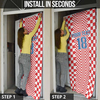 Custom Croatia Football Door Cover Vatreni Hrvatska Sporty Style - Wonder Print Shop