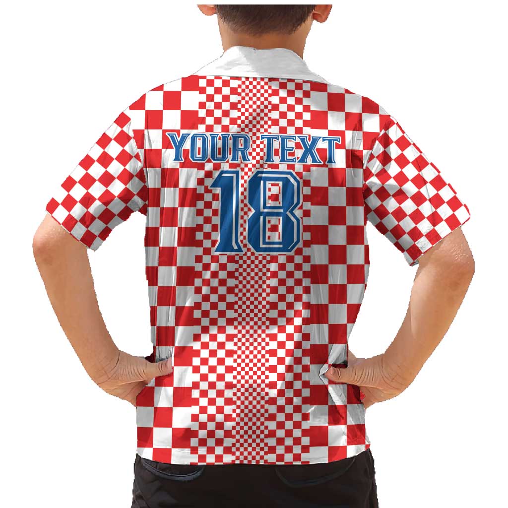 Custom Croatia Football Family Matching Mermaid Dress and Hawaiian Shirt Vatreni Hrvatska Sporty Style - Wonder Print Shop