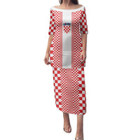 Custom Croatia Football Family Matching Puletasi and Hawaiian Shirt Vatreni Hrvatska Sporty Style - Wonder Print Shop