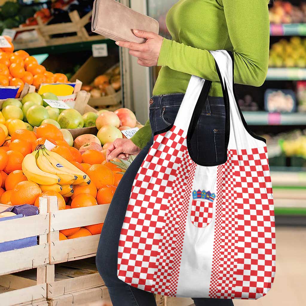 Croatia Football Grocery Bag Vatreni Hrvatska Sporty Style - Wonder Print Shop