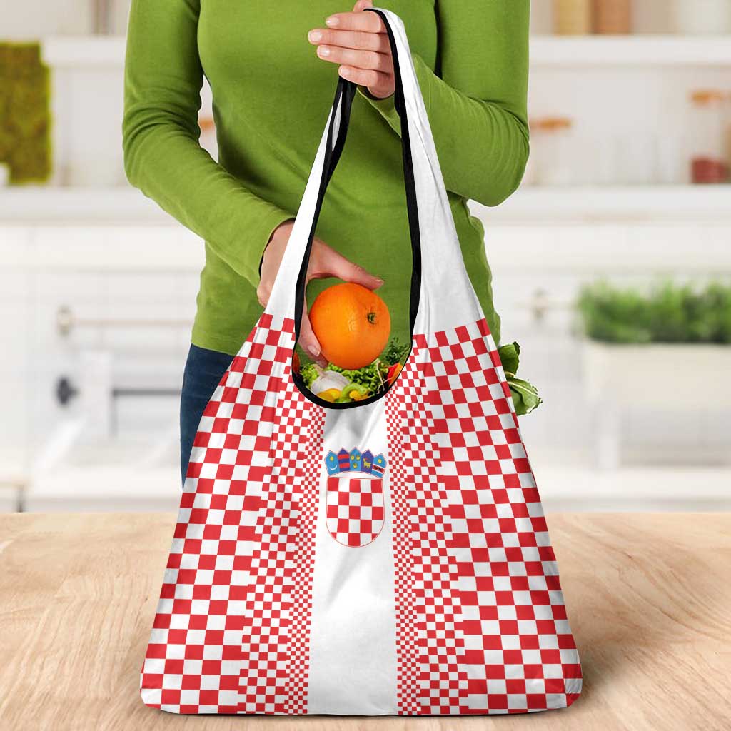 Croatia Football Grocery Bag Vatreni Hrvatska Sporty Style - Wonder Print Shop