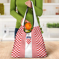 Croatia Football Grocery Bag Vatreni Hrvatska Sporty Style - Wonder Print Shop