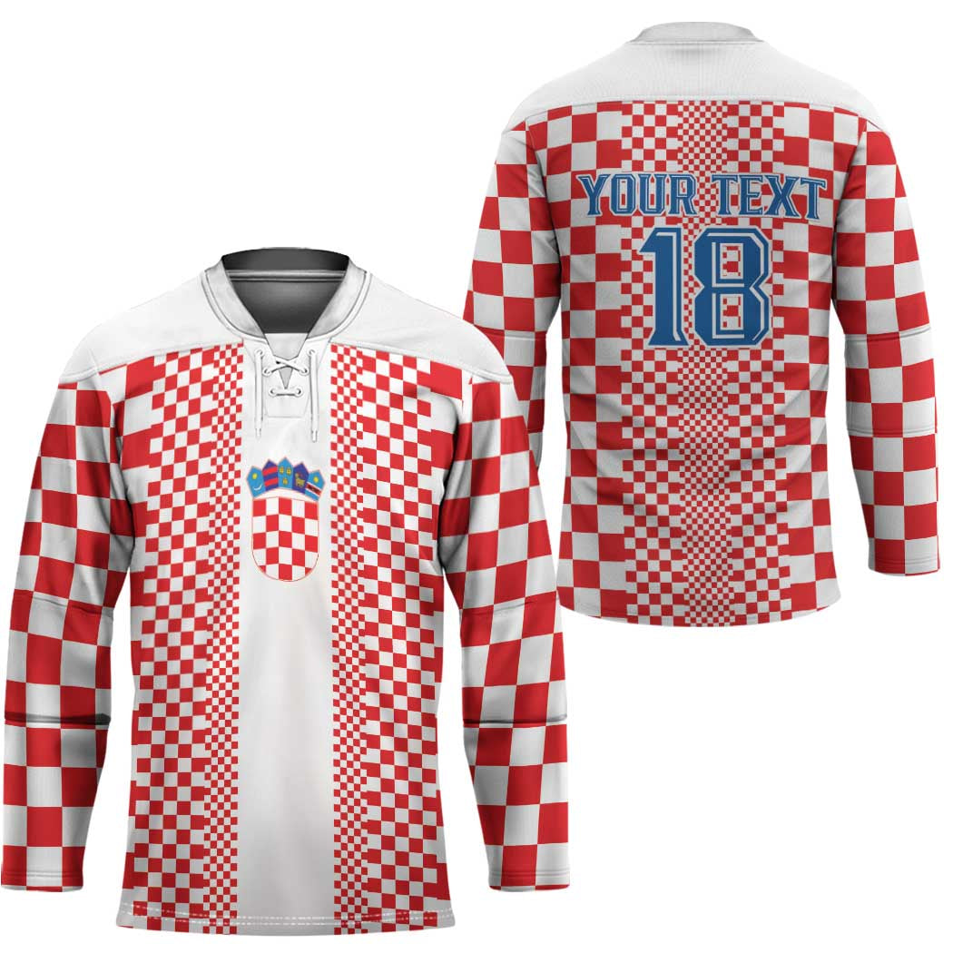 Custom Croatia Football Hockey Jersey Vatreni Hrvatska Sporty Style - Wonder Print Shop
