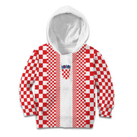 Custom Croatia Football Kid Hoodie Vatreni Hrvatska Sporty Style - Wonder Print Shop