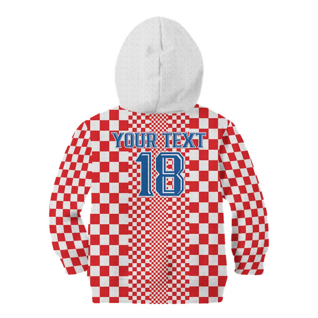 Custom Croatia Football Kid Hoodie Vatreni Hrvatska Sporty Style - Wonder Print Shop