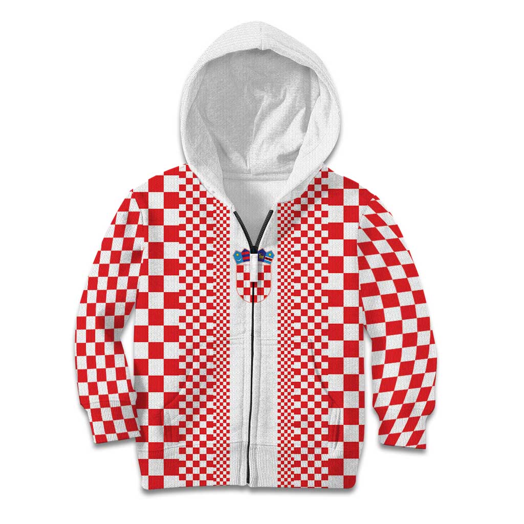 Custom Croatia Football Kid Hoodie Vatreni Hrvatska Sporty Style - Wonder Print Shop