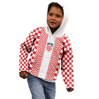 Custom Croatia Football Kid Hoodie Vatreni Hrvatska Sporty Style - Wonder Print Shop