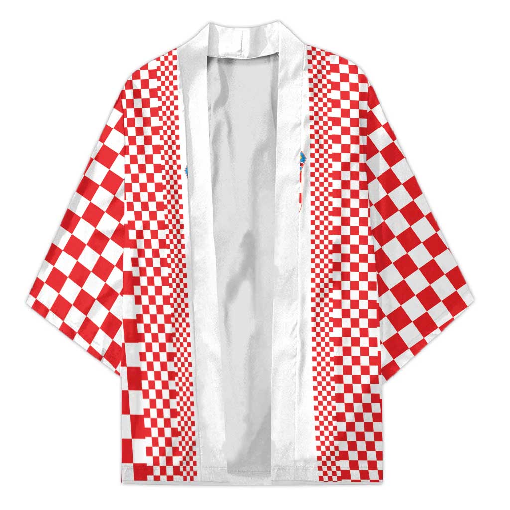 Custom Croatia Football Kimono Vatreni Hrvatska Sporty Style - Wonder Print Shop