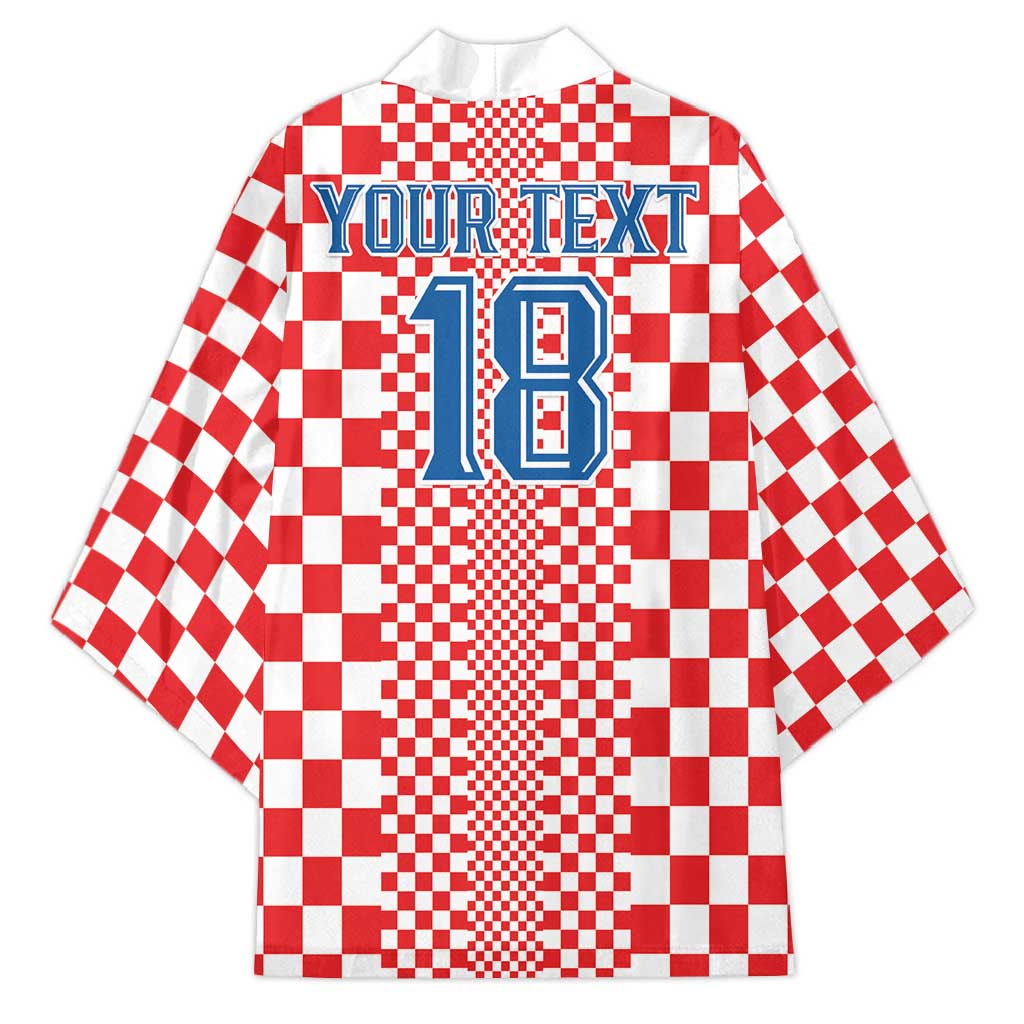 Custom Croatia Football Kimono Vatreni Hrvatska Sporty Style - Wonder Print Shop